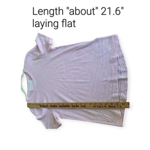 Whistles XS Pink Emily Stripe T-Shirt 100% Cotton - Picture 6 of 11